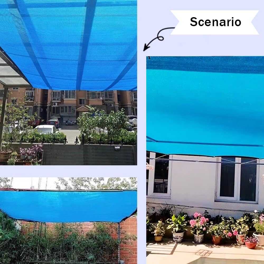 Rete ombreggiante per esterni per patio e giardino, copertura in tessuto a rete, per pergola e piscine, 3 x 5 m, con occhielli per protezione UV