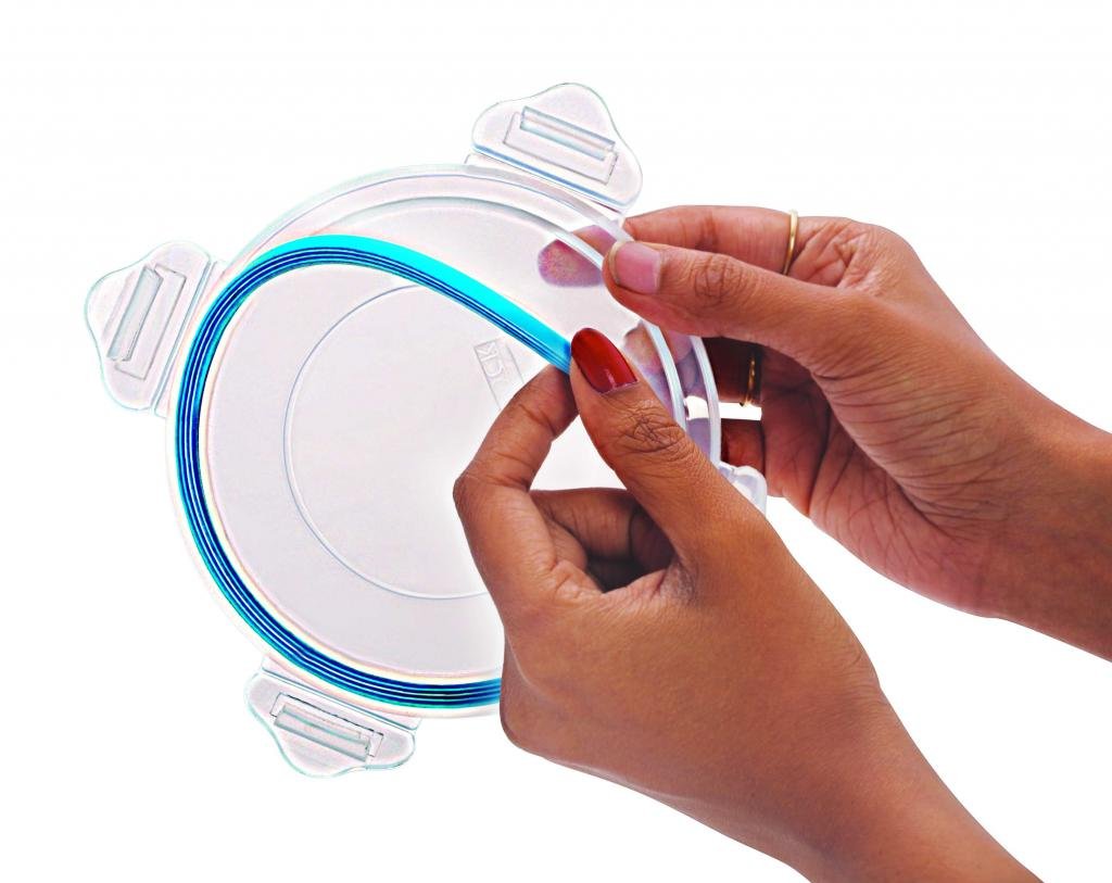 Acero Acero 1302, con Tapa de almacenamiento contenedores, 500 ml, juego de 4, varios colores