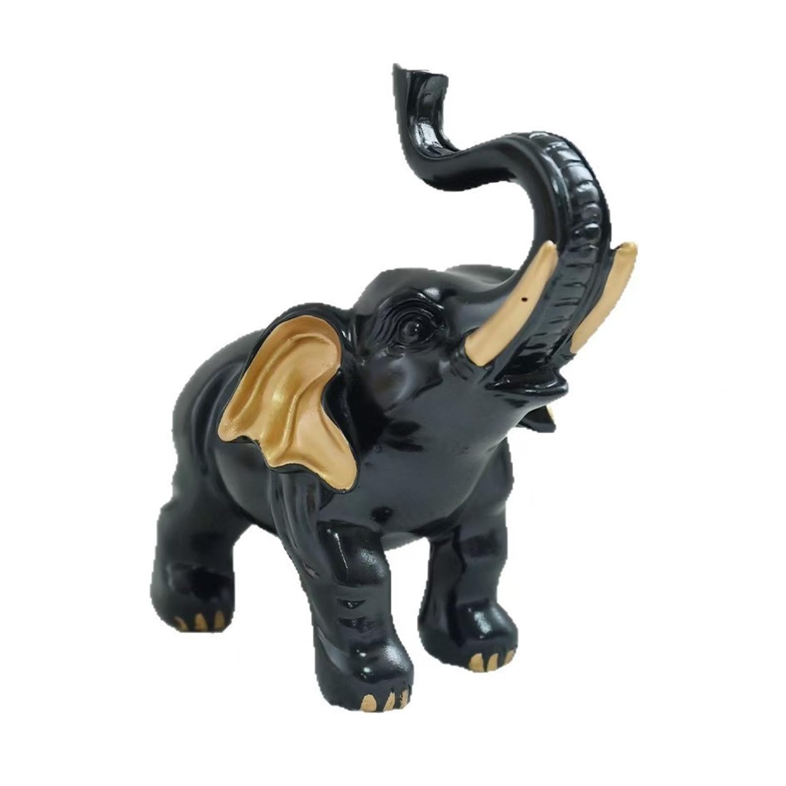 Buxuaaaa Resin Elephant Sculpture Handcrafted Home Decors for Living Room Desk Favorable Elephant Sculpture