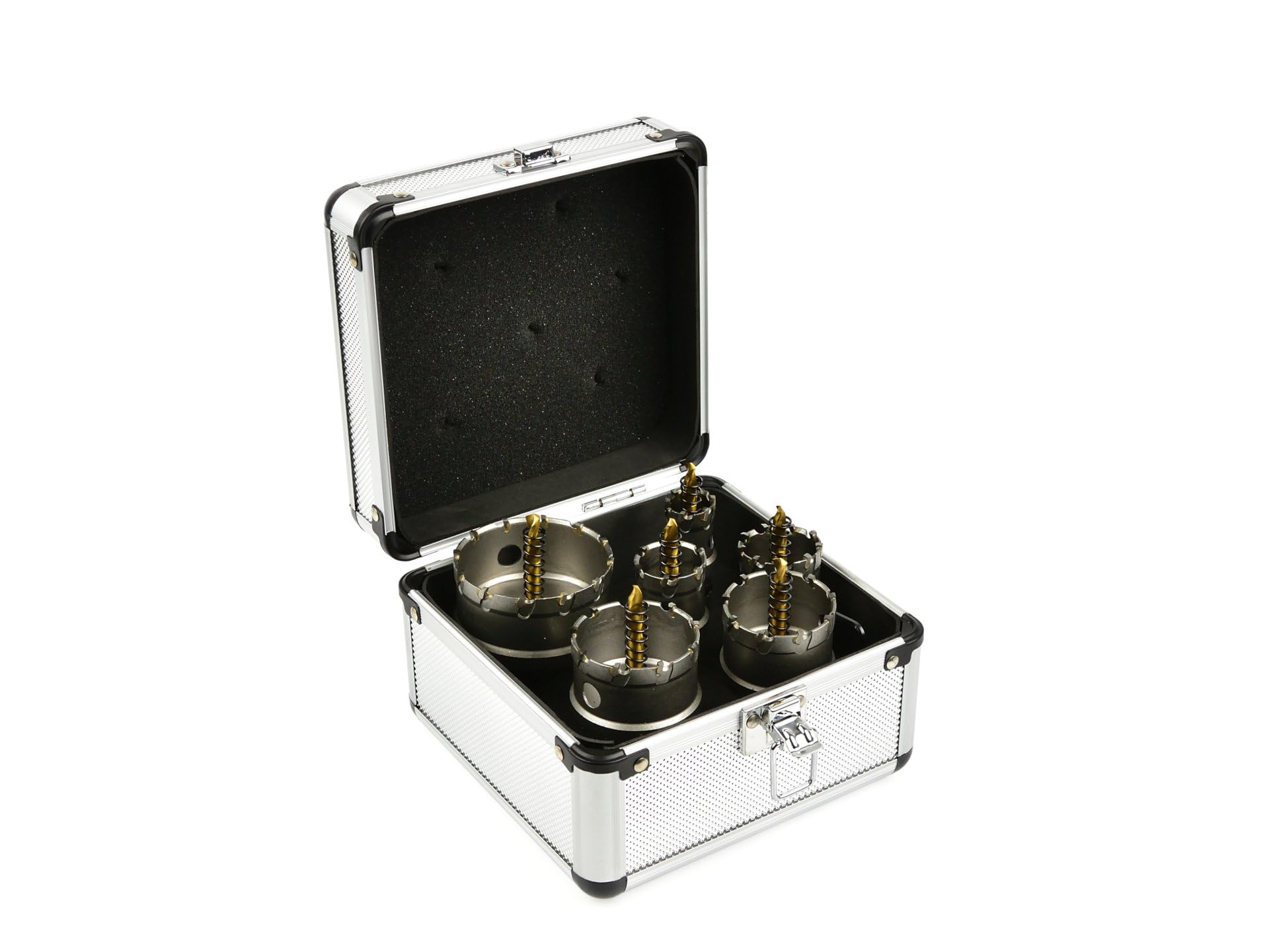 Set di 6 seghe a tazza in metallo duro, diametro 22 – 65 mm, con punta in titanio G201
