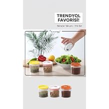 Vivart Renkli Kapakl   effaf Akrilik Ayarlanabilir Kapakl  Baharat Saklama Kab   ok Renkli Tek Ebat
