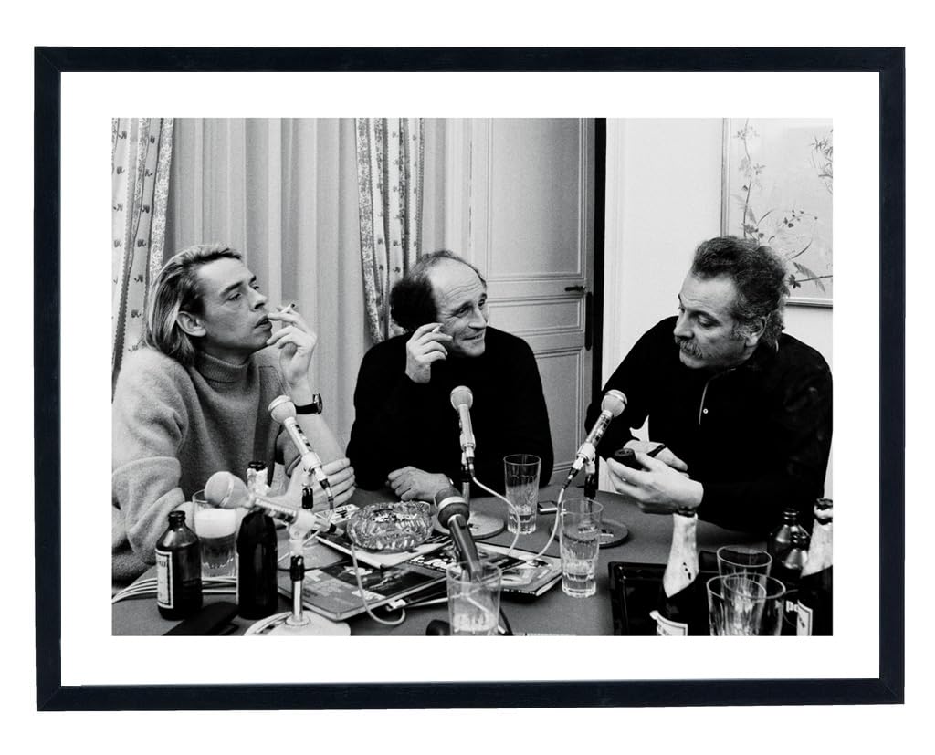 Générique Tableau Brel Brassens Ferré affiche 70 x 50 cm cadre inclus