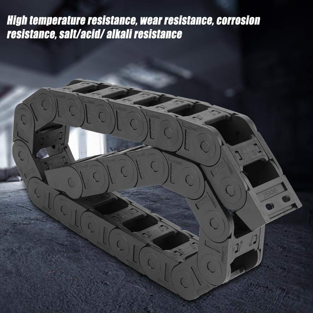 100 cm 25 x 38 mm langes schwarzes Nylon offen beidseitig Kabelträger Schleppkette CNC-Gravierwerkzeugmaschinen