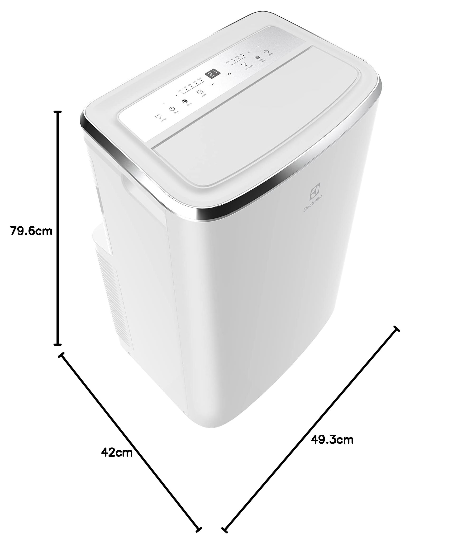 Electrolux Condizionatore portatile ChillFlex Slience EXP26U558CW, raffreddamento, gas sostenibile R290, silenzio e comfort, 61dB, Bianco