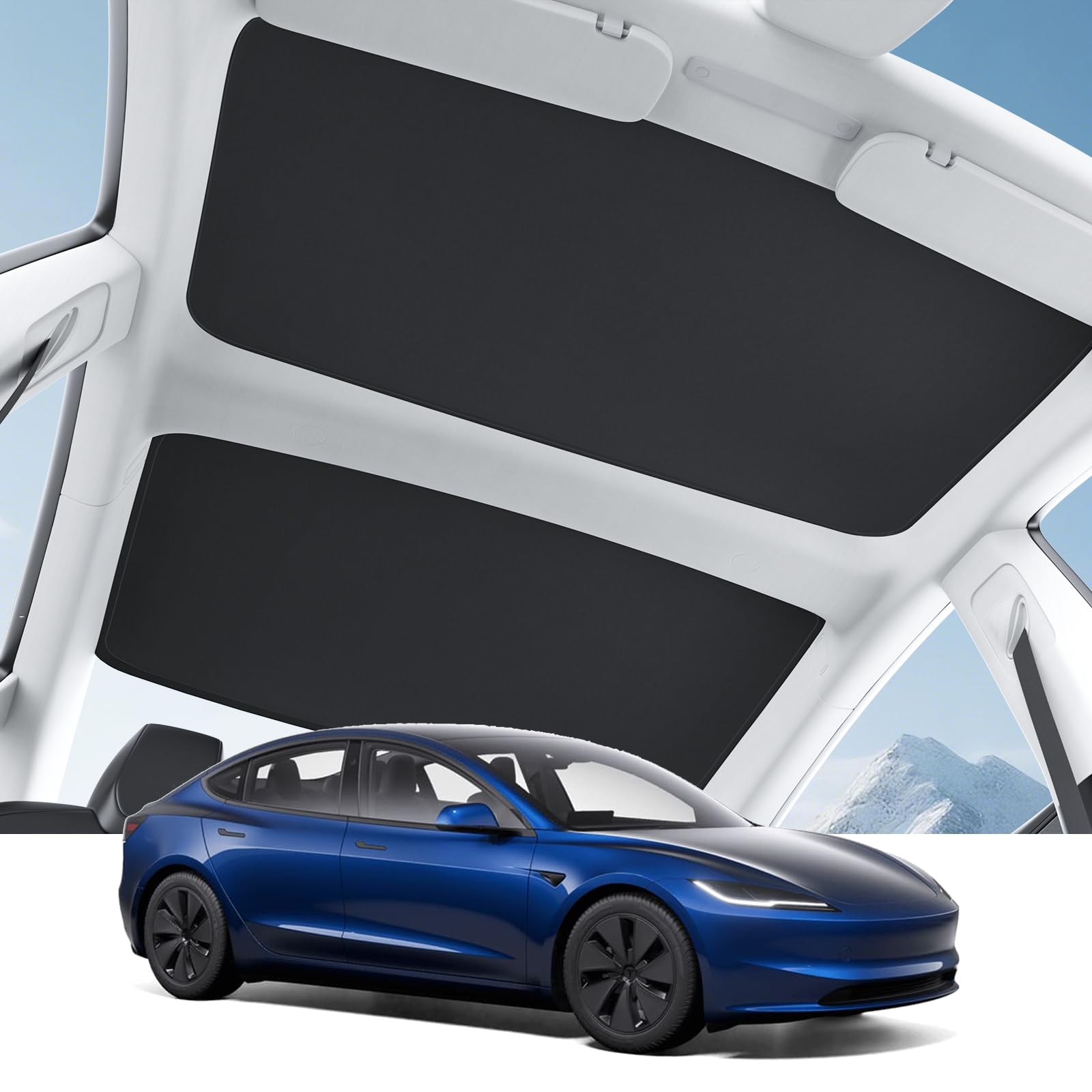 Amazon.com: Motrobe 2026 Tesla Model 3 Highland Sunshade Roof [No