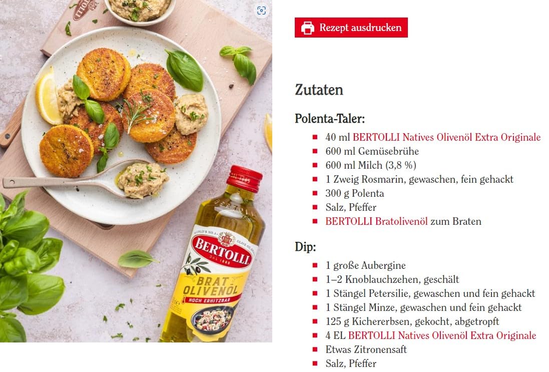 Bertolli Olej z oliwek do smażenia, 6-pak (6 x 500 ml)