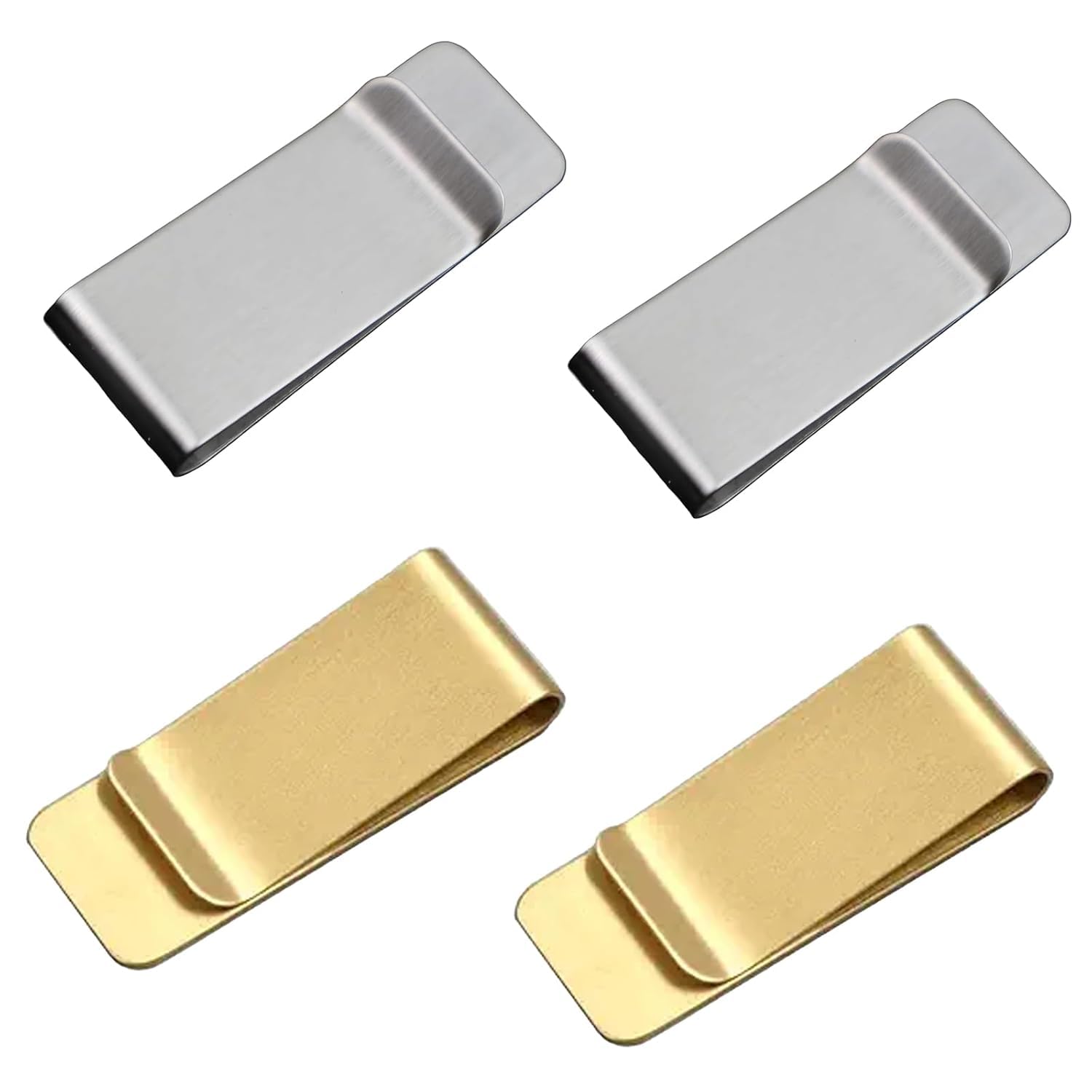 Metal Money Clip Set of 4, Stainless Steel Cash Holder, Banknote Clip, Front Pocket Credit Card Organizer, Minimalist Wallet Alternative-image-9