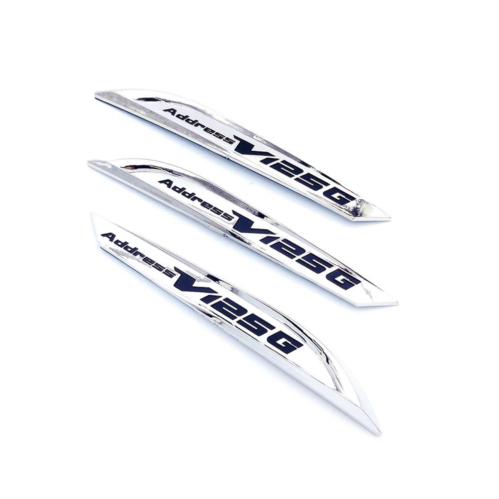 Decoration Gas Tank Emblem Stickers Badge Decals for Suzuki Address V125G(Silver)