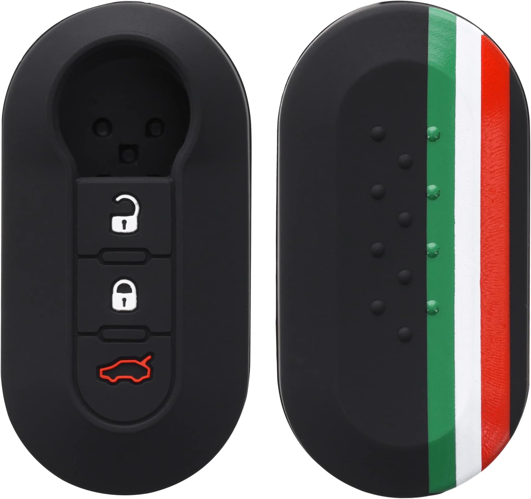 Silicone Key Fob Cover Compatible with Fiat Lancia 3 Button Car Flip Key