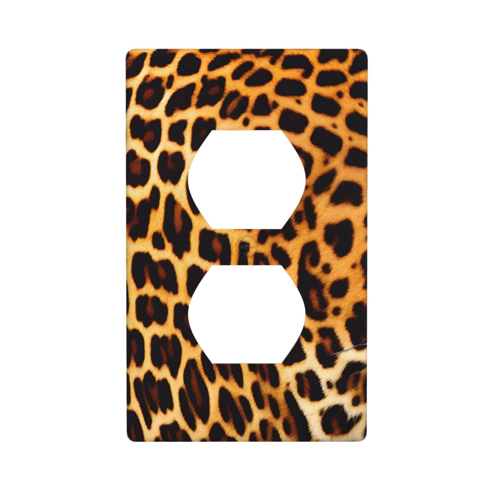 Stripes on Leopards Decorative Switch Plate Cover-Unbreakable Polycarbonate Wall Plate for Home Office, 1 Gang with Screws