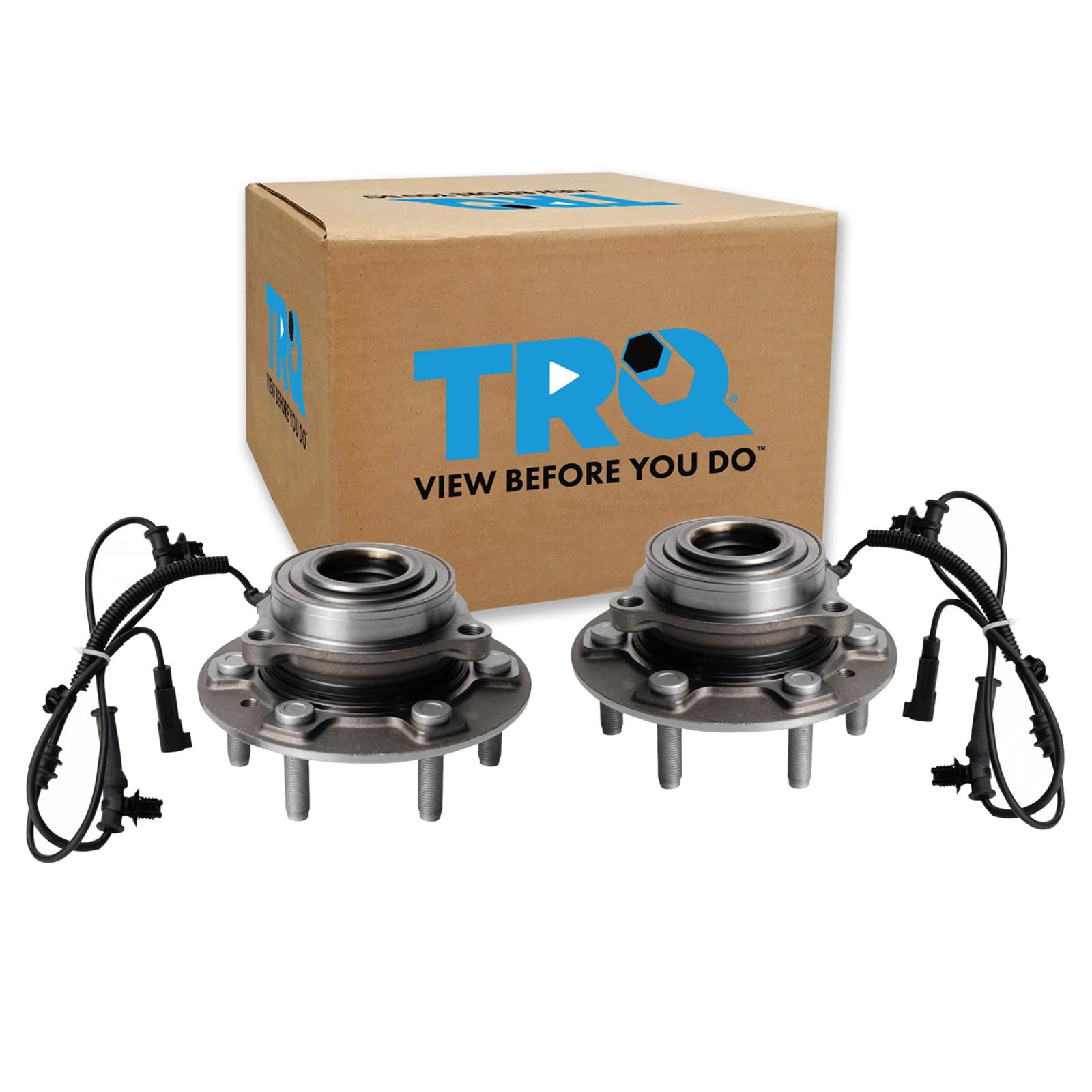 TRQ Front Wheel Bearing and Hub Assembly Set 2 Piece for Models with 22