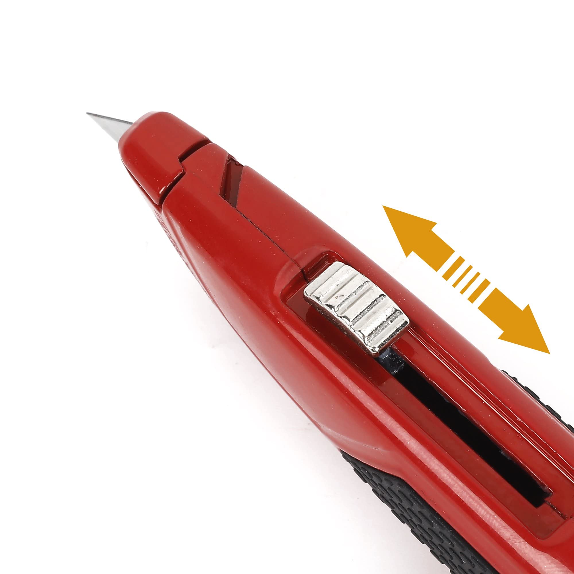 Hyper Tough RETRACTABLE UTILITY KNIFE + 5-BLADES STEEL BODY 3