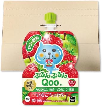Minute Made Purun Qoo Strawberry Mix 4.2 oz 125 g Pouch, Coca-Cola, PSJBOX Jelly Beverage, Kuo