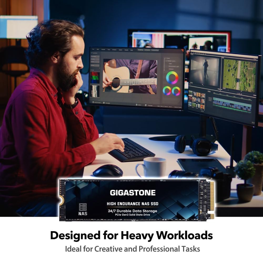 Amazon.com: Gigastone SSD 2TB M.2 NAS SSD 24/7 High Endurance