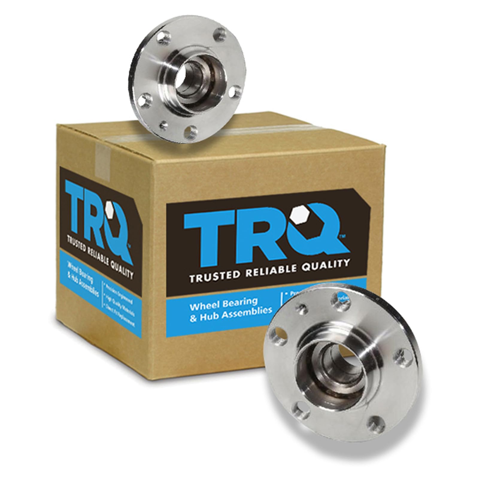 TRQ Rear Driver and Passenger Side Wheel Bearing and Hub Assembly Set 2