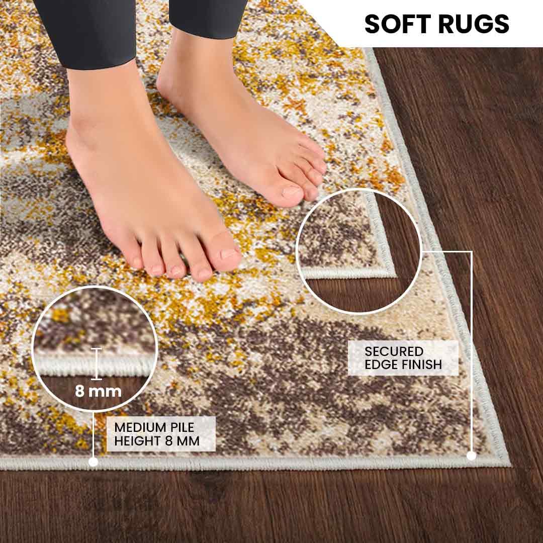 Livabliss JEEVIKA Alfombra Moderno 160x213cm – Sala de Estar/Comedor | Rectangular | 100% Polipropileno | Tejida a Máquina | Fácil Cuidado