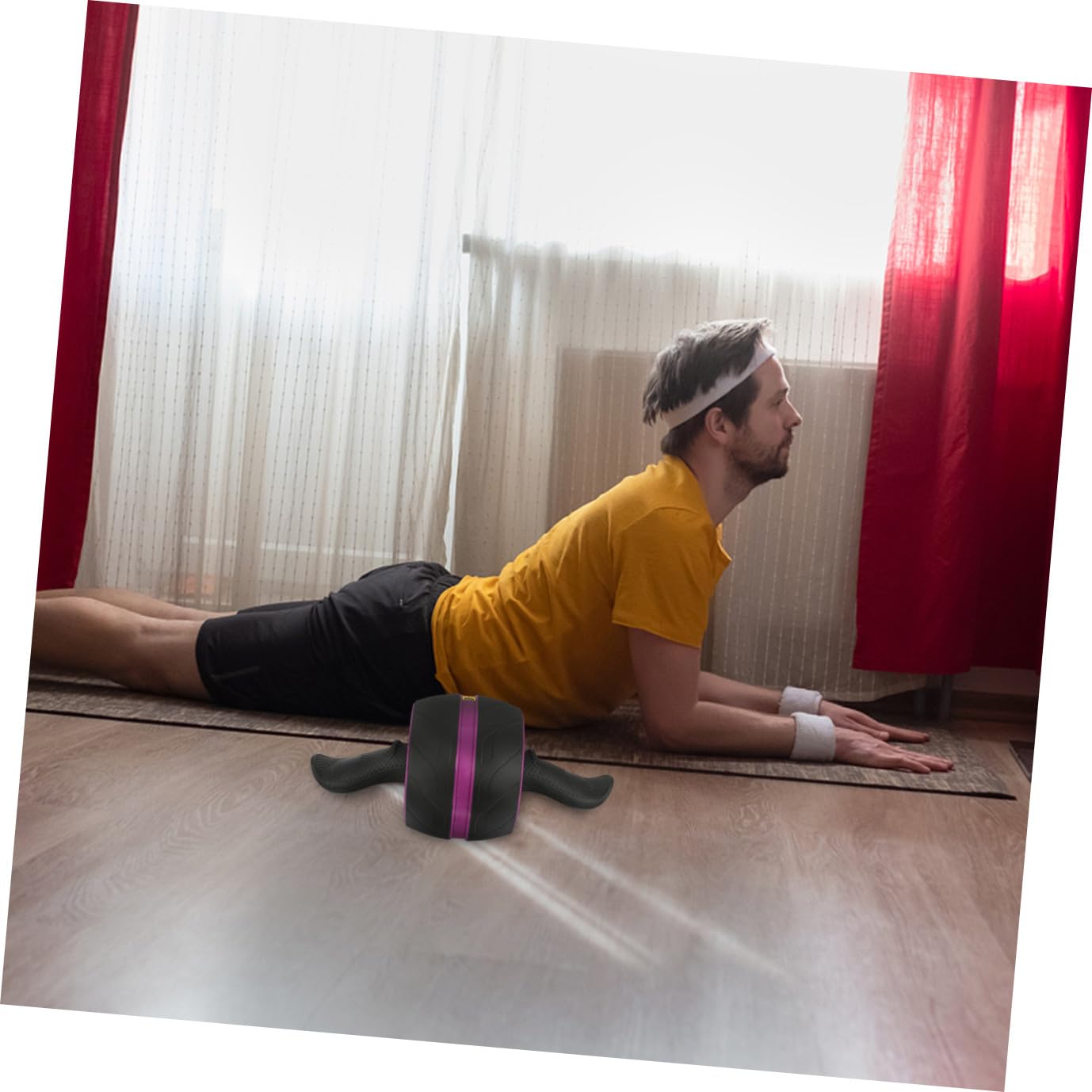 YARNOW 1pezzi Ruota Addominale Con Tappetino Antiscivolo Attrezzatura Fitness Per Allenamento Casa e Palestra Esercizio Per Core e Schiena Supporto Per Principianti e Avanzati