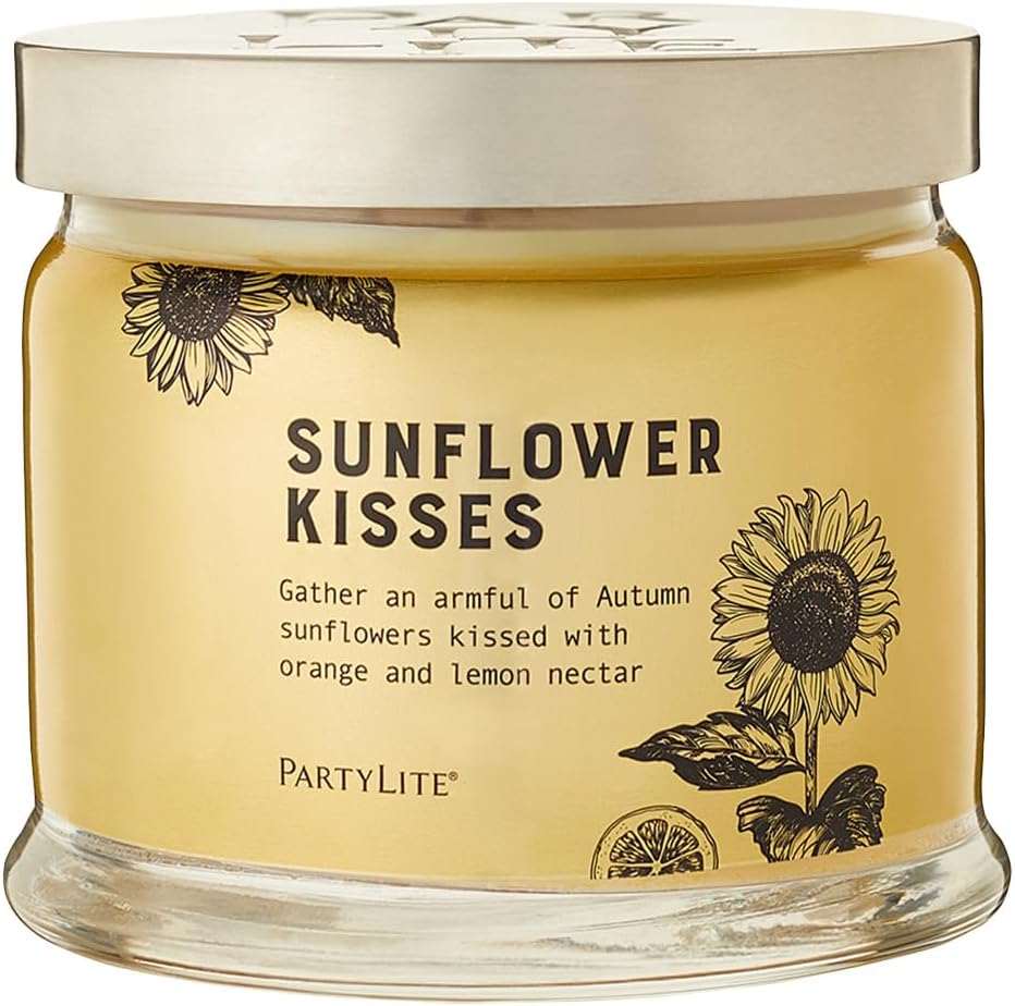 PartyLite 3-Wick Jar Candle, Highly Fragranced Clean Burning Glass Candle, 25-45 Hours Burn Time (Sunflower Kisses) - Image 2