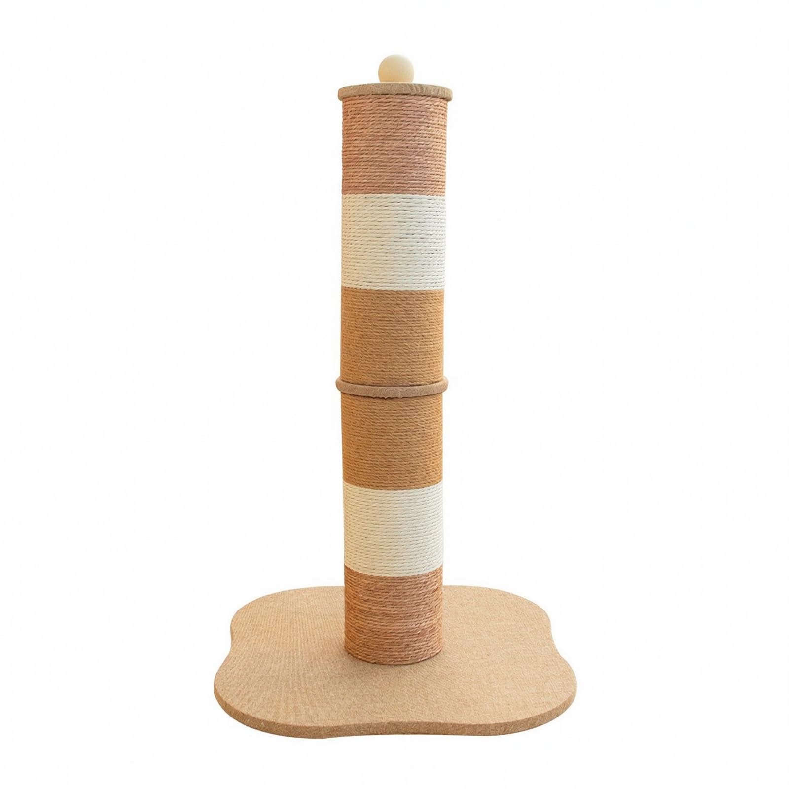 Tiragraffi per Gatti Colonna Tiragraffi Giochi Design Multitessitura con Palla in Alto Base Larga Rettangolare Struttura Pesante in Sisal Corda di