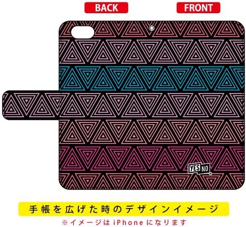 Yesno Flip Smartphone Case, Triangle Pink/for Arrows SV F-03H, M03, Docomo, MVNO Smartphone (SIM Free Device) DFJ03H-IJTC-401-N293 DFJ03H-IJTC-401-N293