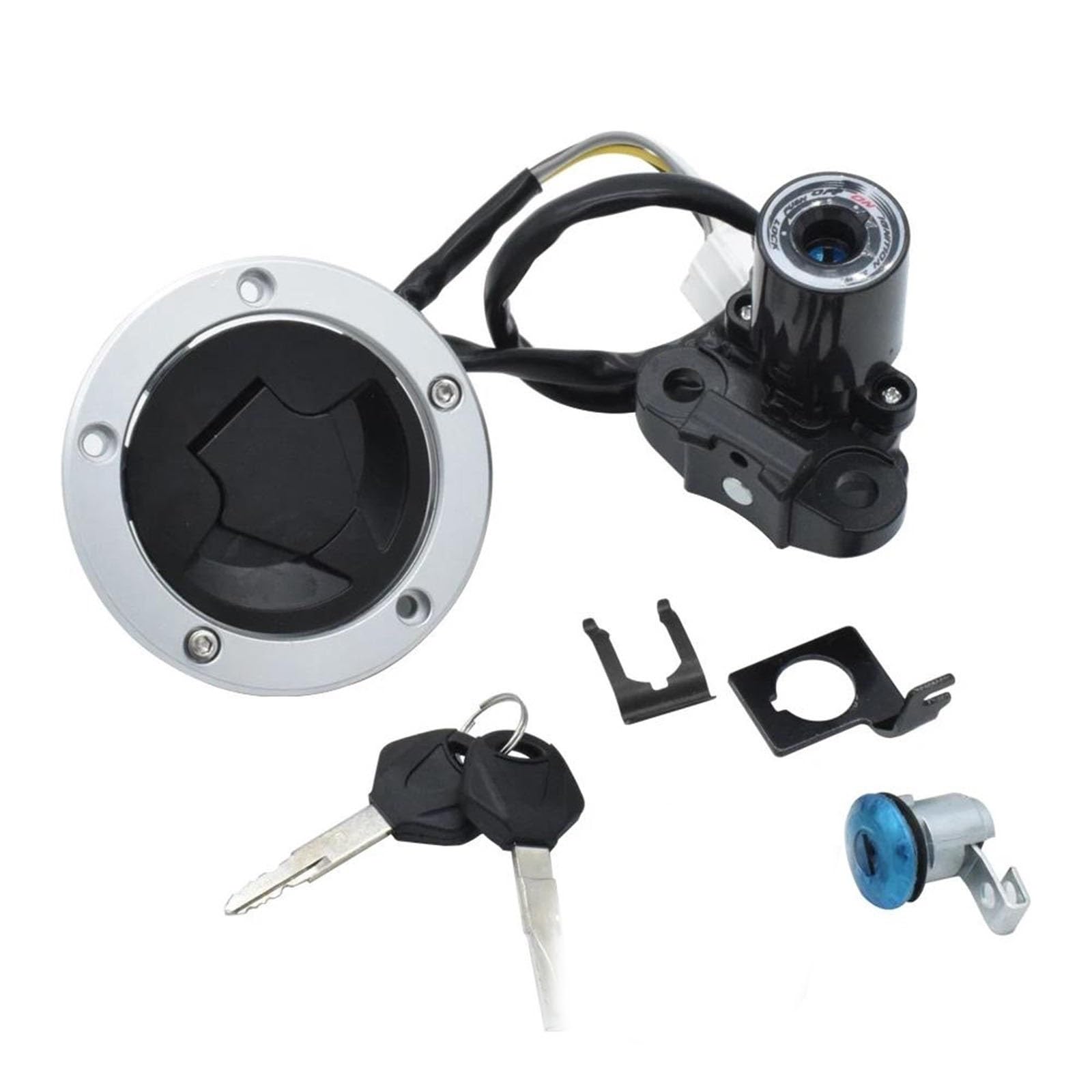 Motocicletta Per Kawasaki ER650 ER6N EX650 ER6F Interruttore Di Accensione Tappo Del Serbatoio Carburante Con 2 Chiavi