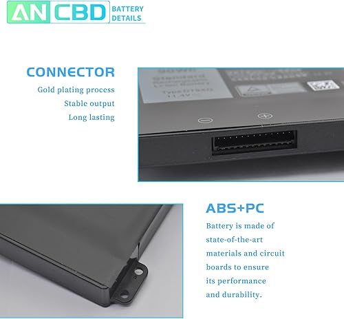 Miniatura 3 de ANCBD DT9XG - Batería para portátil Dell Alienware Area-167.3 ft R1 R2 D1968W D1968B D1969PW D1733B D1746W D1735DB D1733PB D1766W D1748DW D1746B