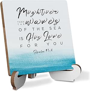 Amazon.com : Christian Decor Inspirational Wooden Square Desk Signs ...