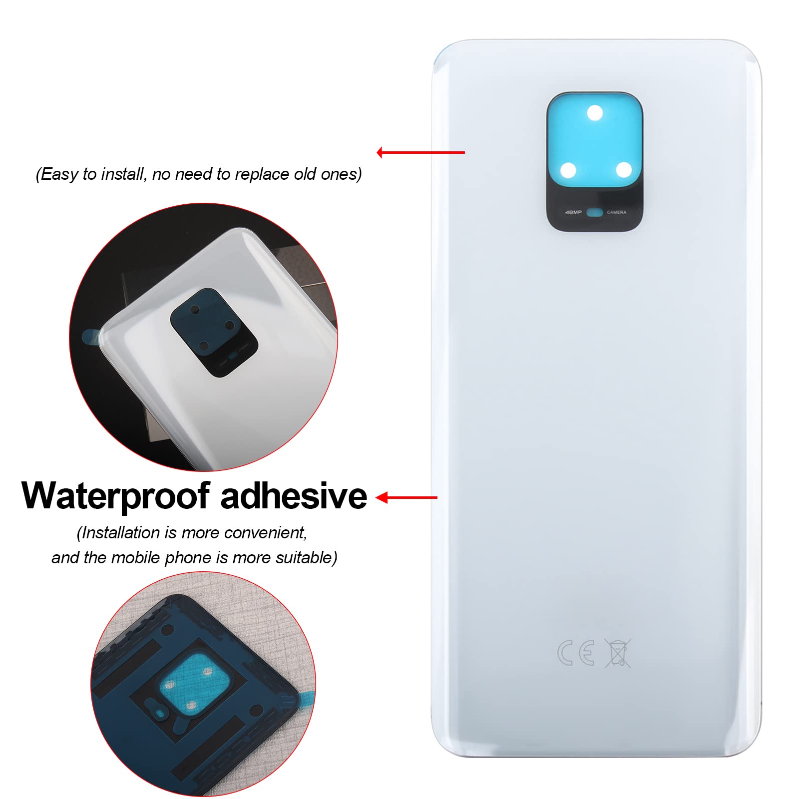 Copribatteria Posteriore Per Xiaomi Redmi Note 9S E 9 PRO - Kit Completo Con Attrezzi (Verde) - Foto 4