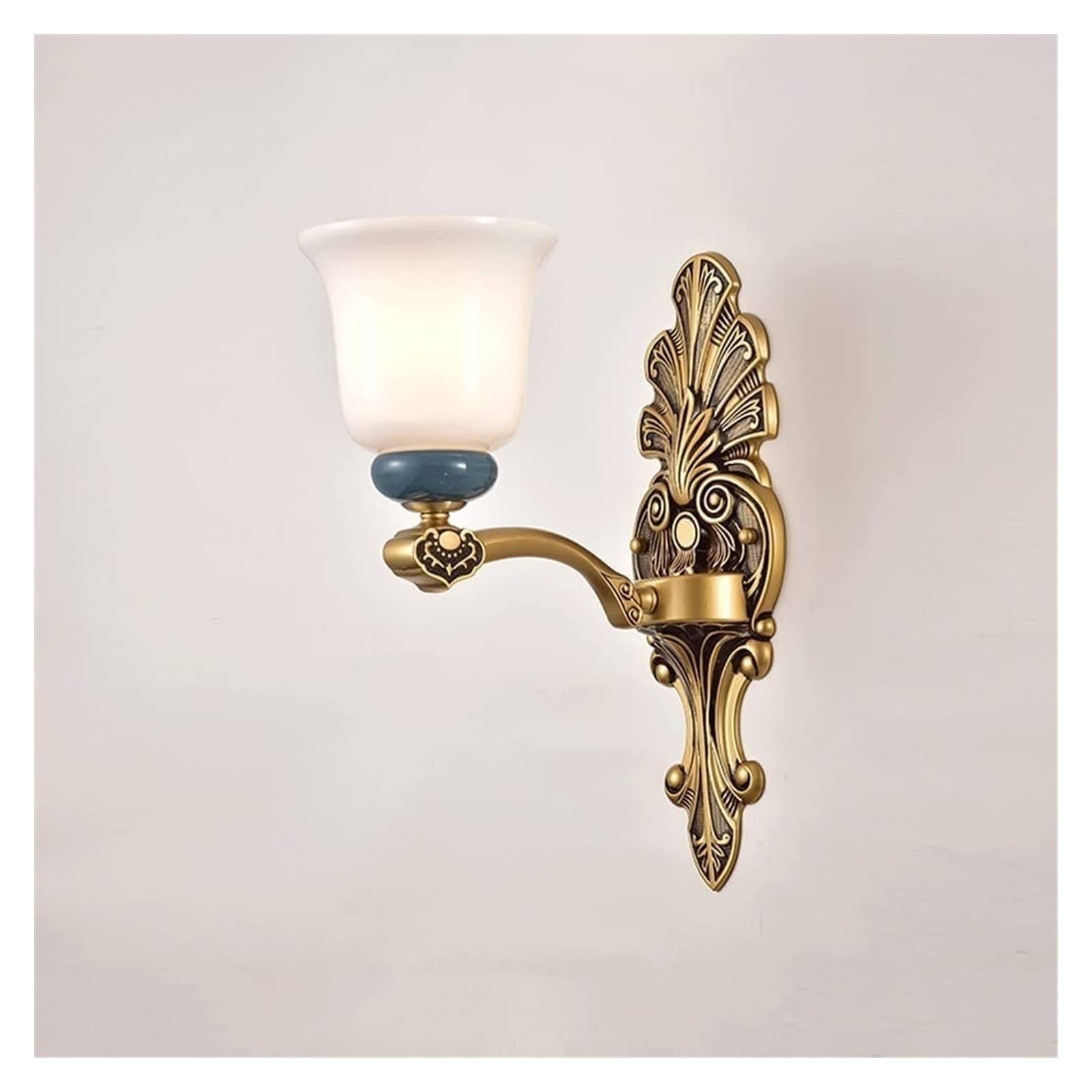 ZTCHSENZT Wall Lamp Wall Light European Wall Mounted Lights Bronze Luxury Wall Sconce with Glass Lantern for Living Home Hallway Dining Kitchen Lighting Fixture,Bronze