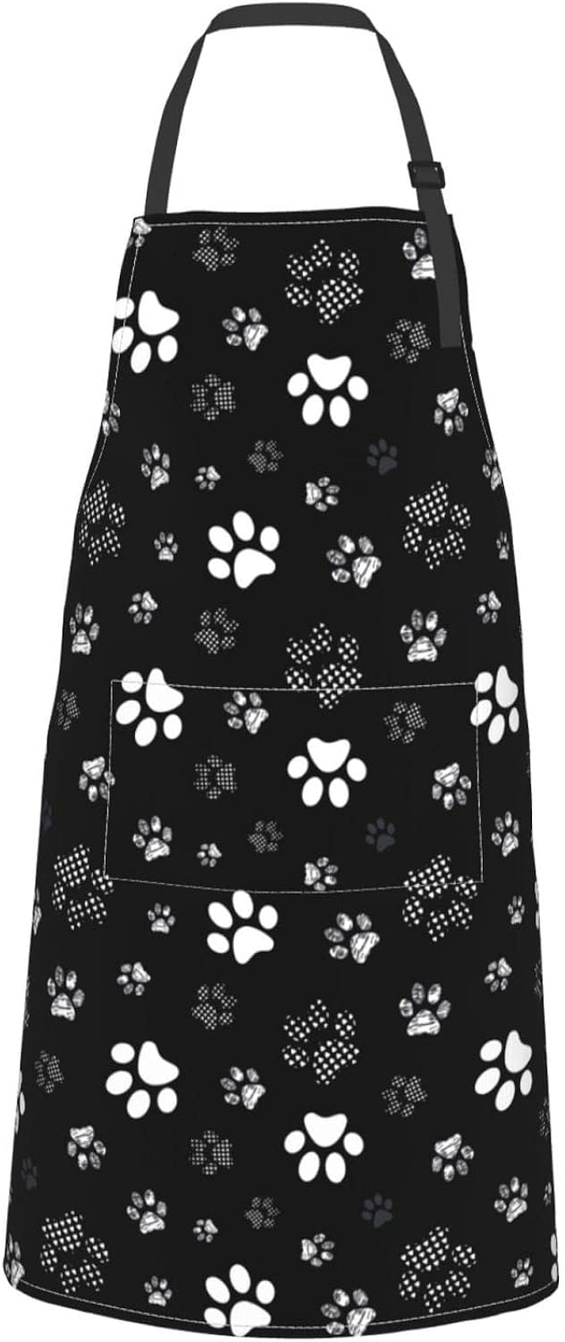 SHAPTOY Dog Grooming Apron Waterproof Funny Animal Dogs Paw