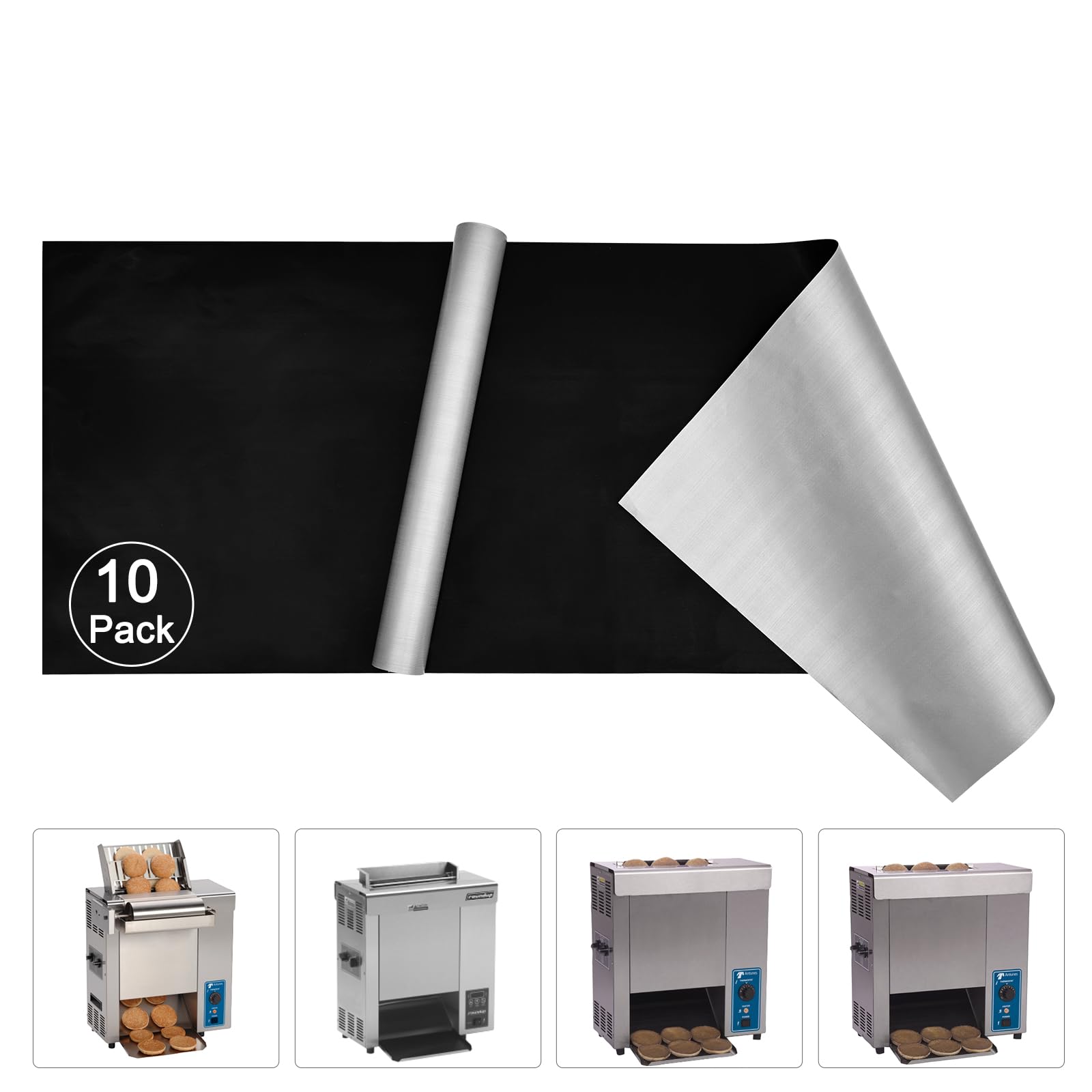 Cook's Aid Antunes VCT-2 Toaster PTFE Release Sheets (Black/Silver)