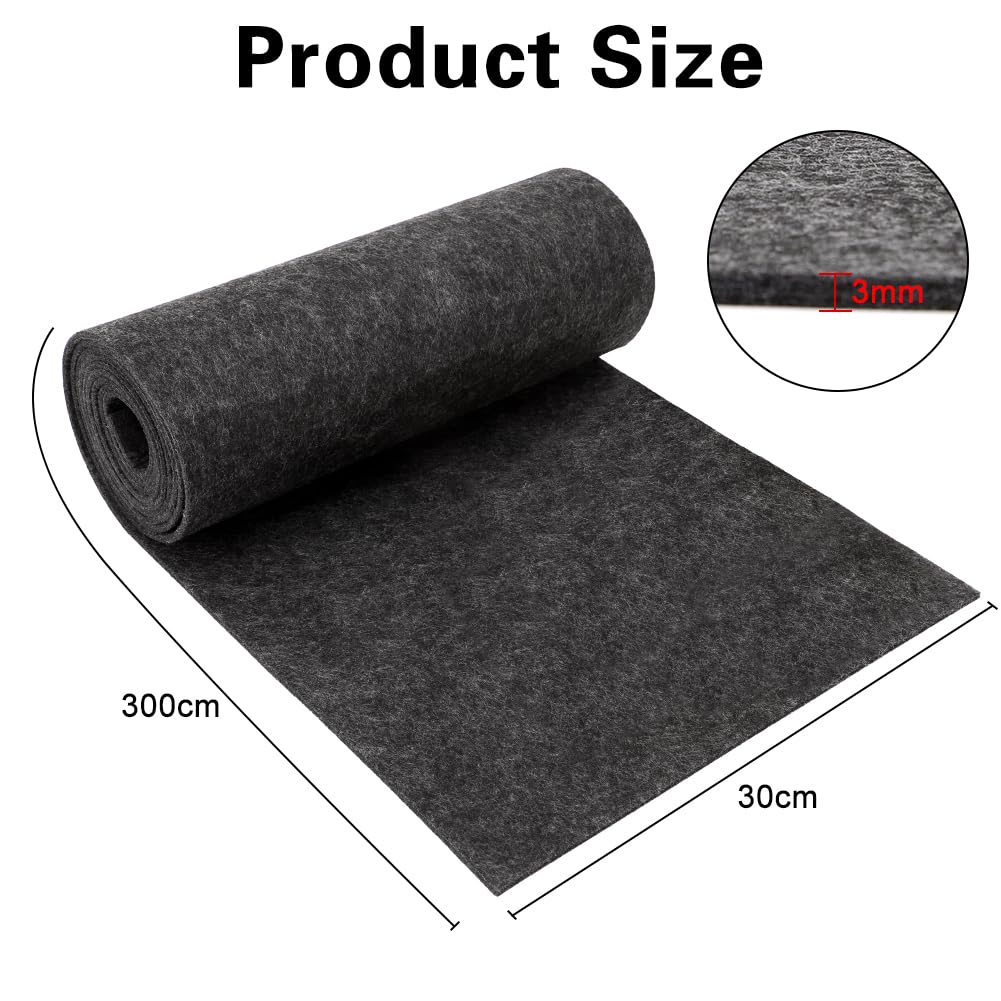 Filzrolle 3mm, 30x350cm - Bastelfilz Meterware Aus 100% Polyester Für DIY, Nähen, Handwerken, Deko