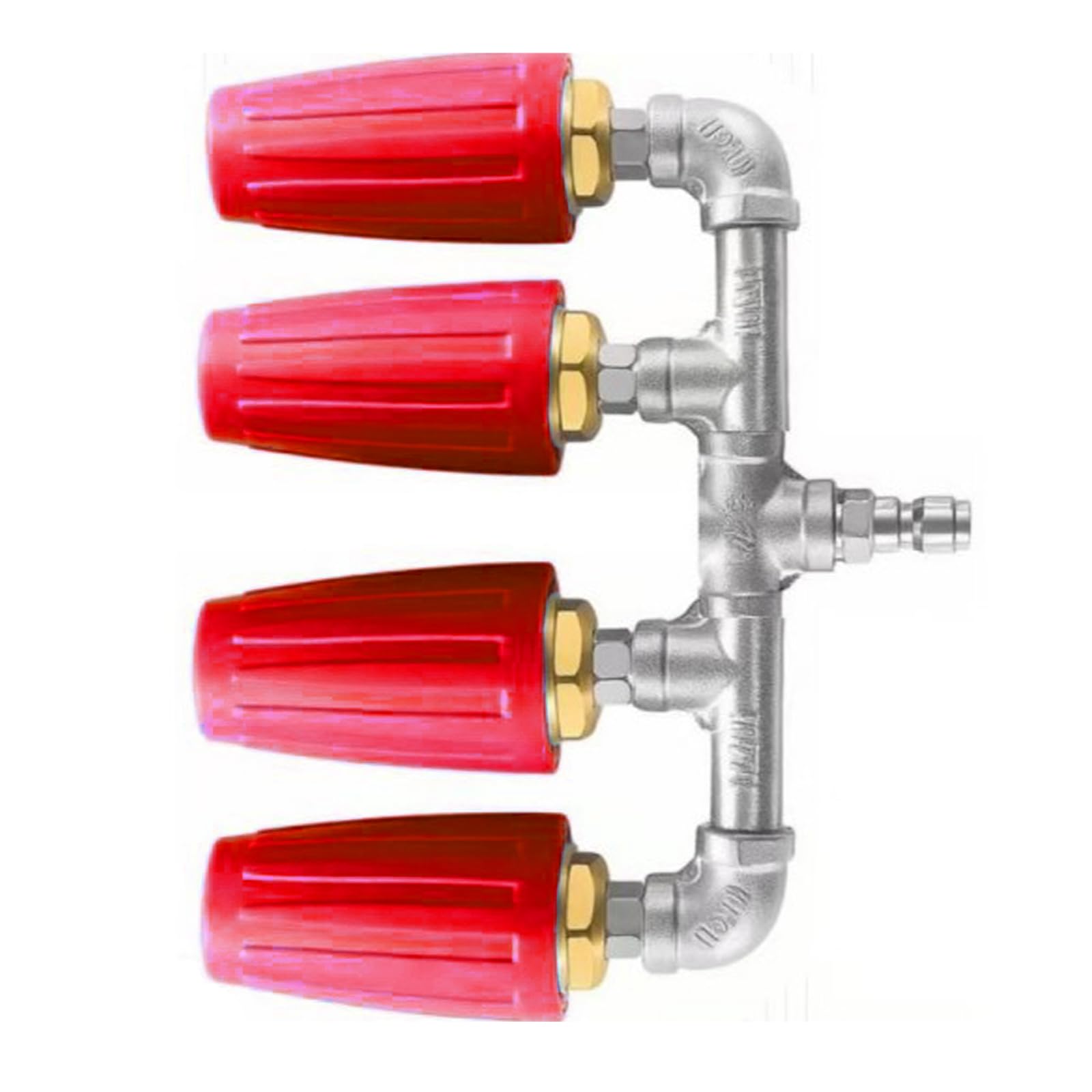 Zxfdsfdbnm Red Easy Installation 4Way Nozzle Rotating Garden Sprayer 4000Psi Perfect For Home Garden And Professional Cleaning Tasks Rotating Sprinkler
