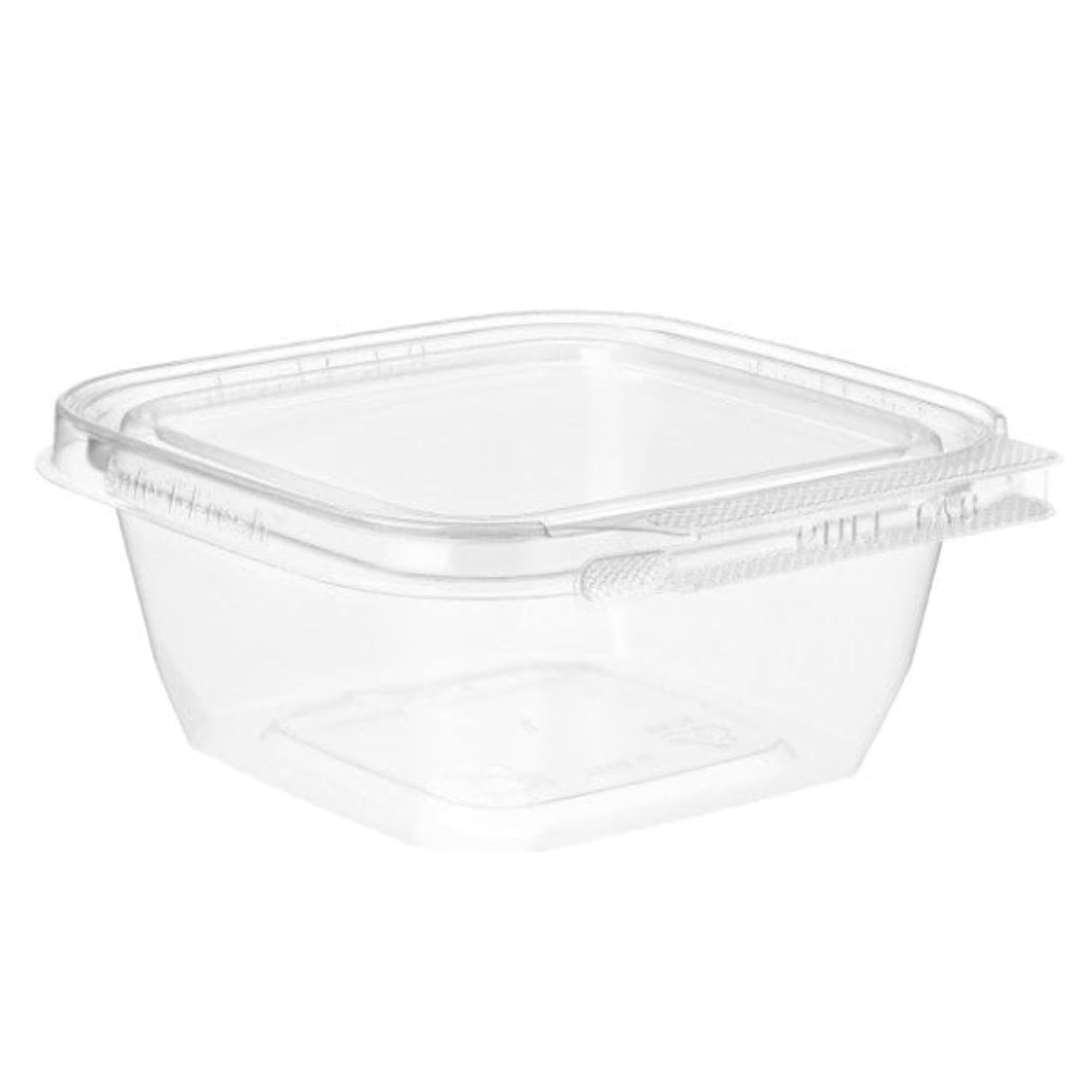 EcoQuality 12oz Clear Plastic Tamper Resistant Take Out Food Container Tamper Evident - Take out, Salad, Sandwich, Fruits, Polypropylene, Restaurant Supplies, Recyclable, Heavy Duty (100)