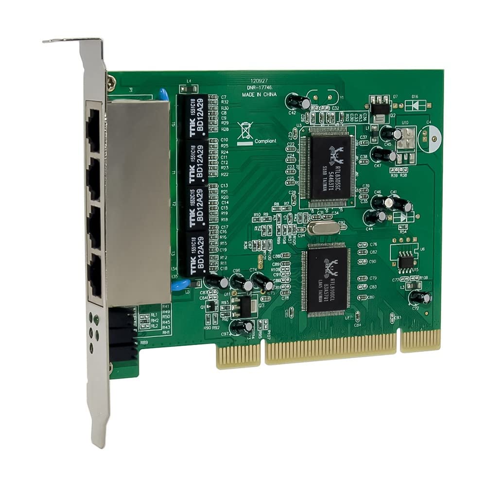 Przełącznik Fast Ethernet 100 Mb/s karta PCIE 4-portowa sieć RJ45 RTL8305+8100CL Chipset do komputera stacjonarnego