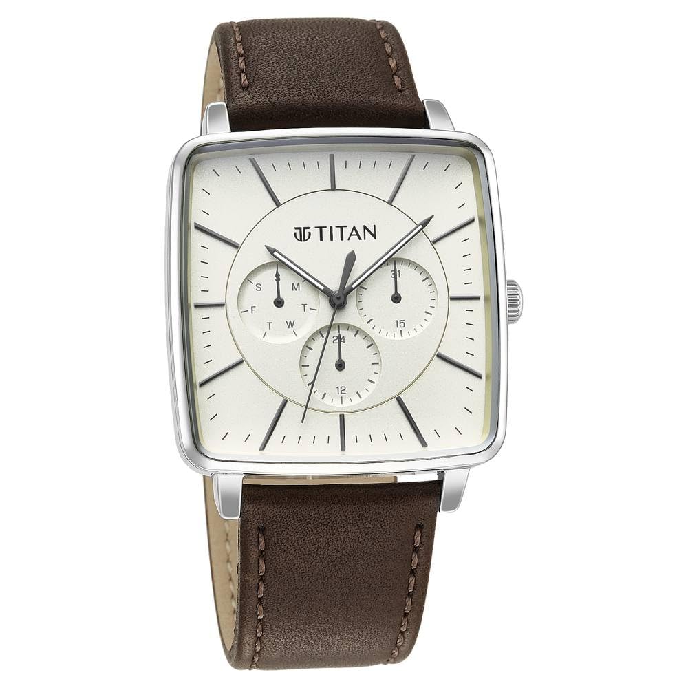 Titan Analog Silver Dial Men's Watch-90147SL01