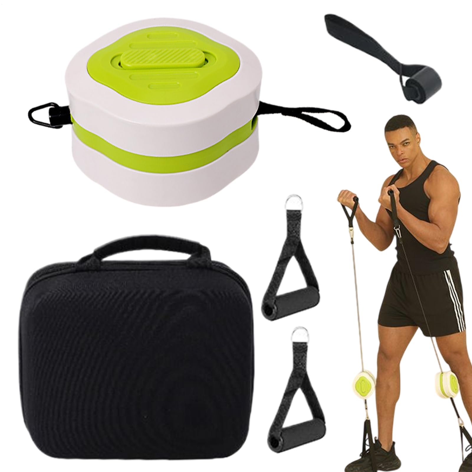 Fasce Elastiche con Maniglie Bande Elastiche Con Impugnature | Attrezzatura Fitness Per Braccia Caviglie Petto Gambe Core Uomini Donne Palestra Casa Yoga