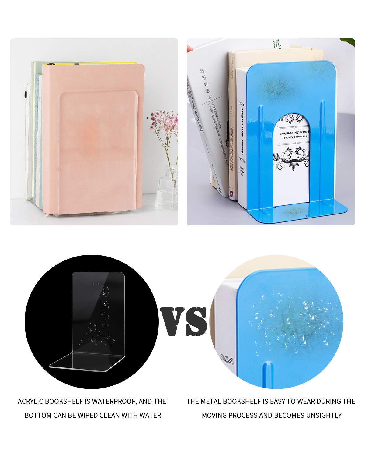 Soporte Para Libros De 3 Piezas/sujetalibros, Soporte Para Libros De