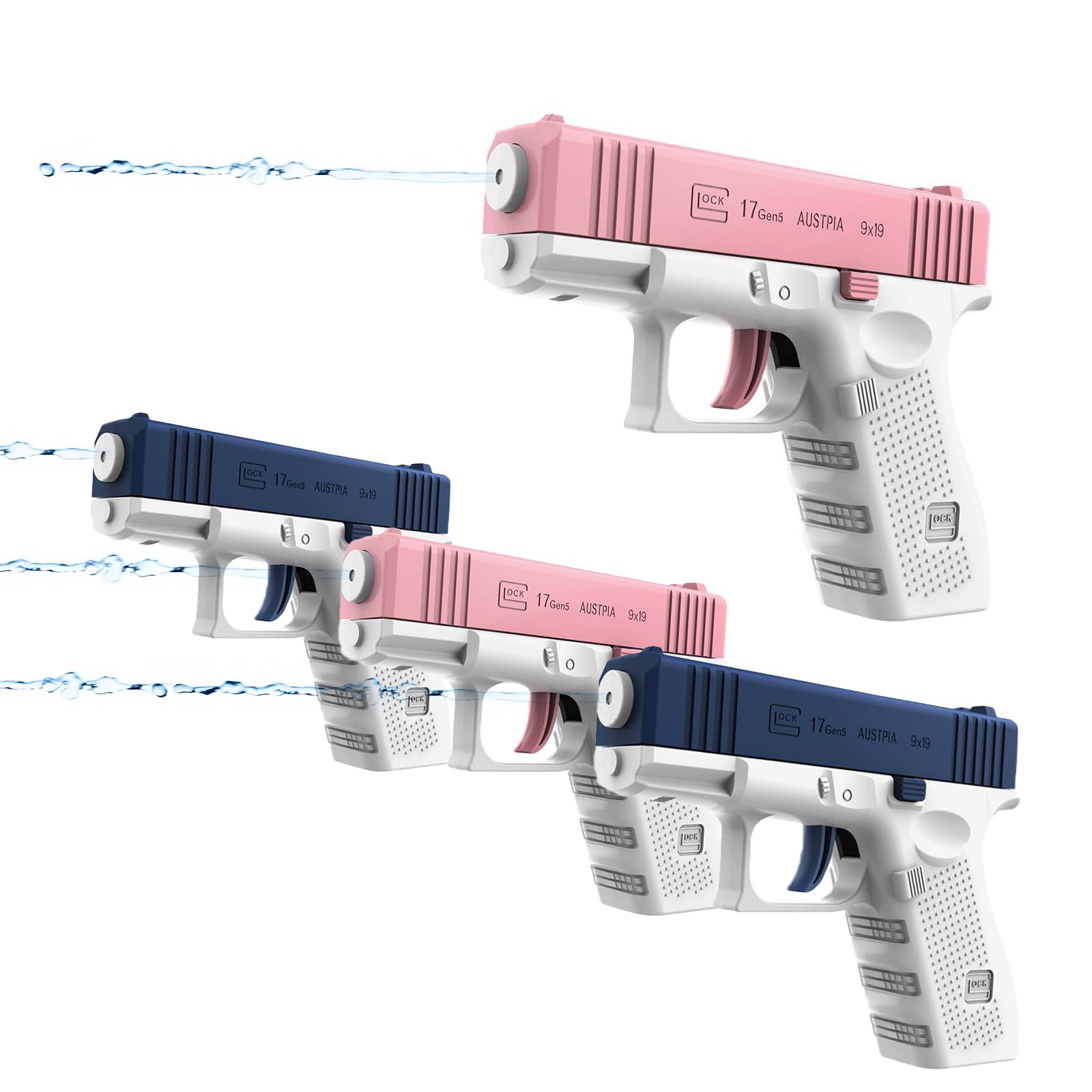 Water Gun Toy – 4 Pack Mini Water Pistol Set, Small Water Guns for Pool Bath Garden Beach Outdoor Summer Games, Portable Squirt Blasters for Party Play, Holiday Travel & Backyard Water Fun
