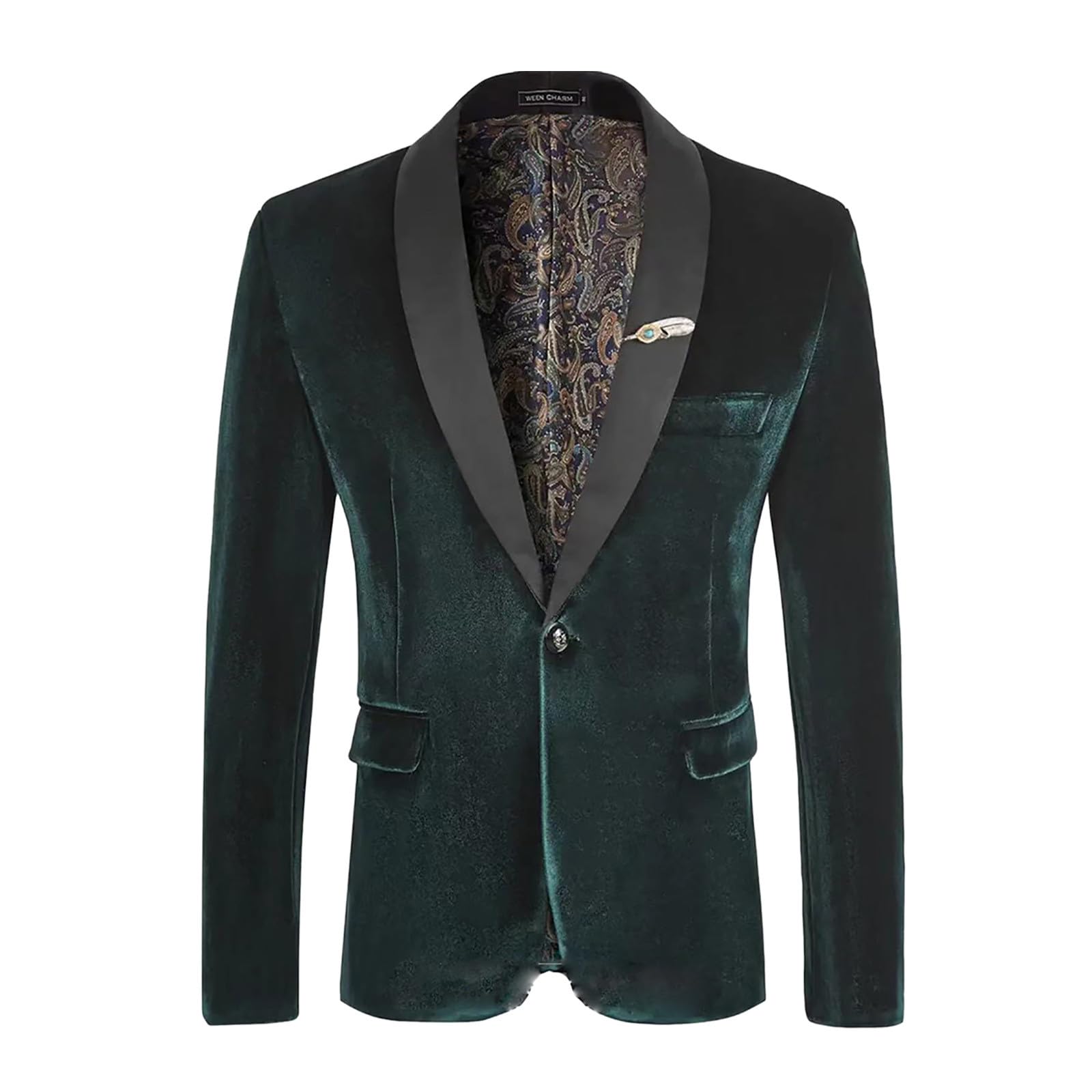 Giacca in velluto, da uomo, per matrimoni, feste, Natale, smoking, giacca in velluto, giacca invernale, elegante, blazer, elegante, giacche con risvolto per il tempo libero