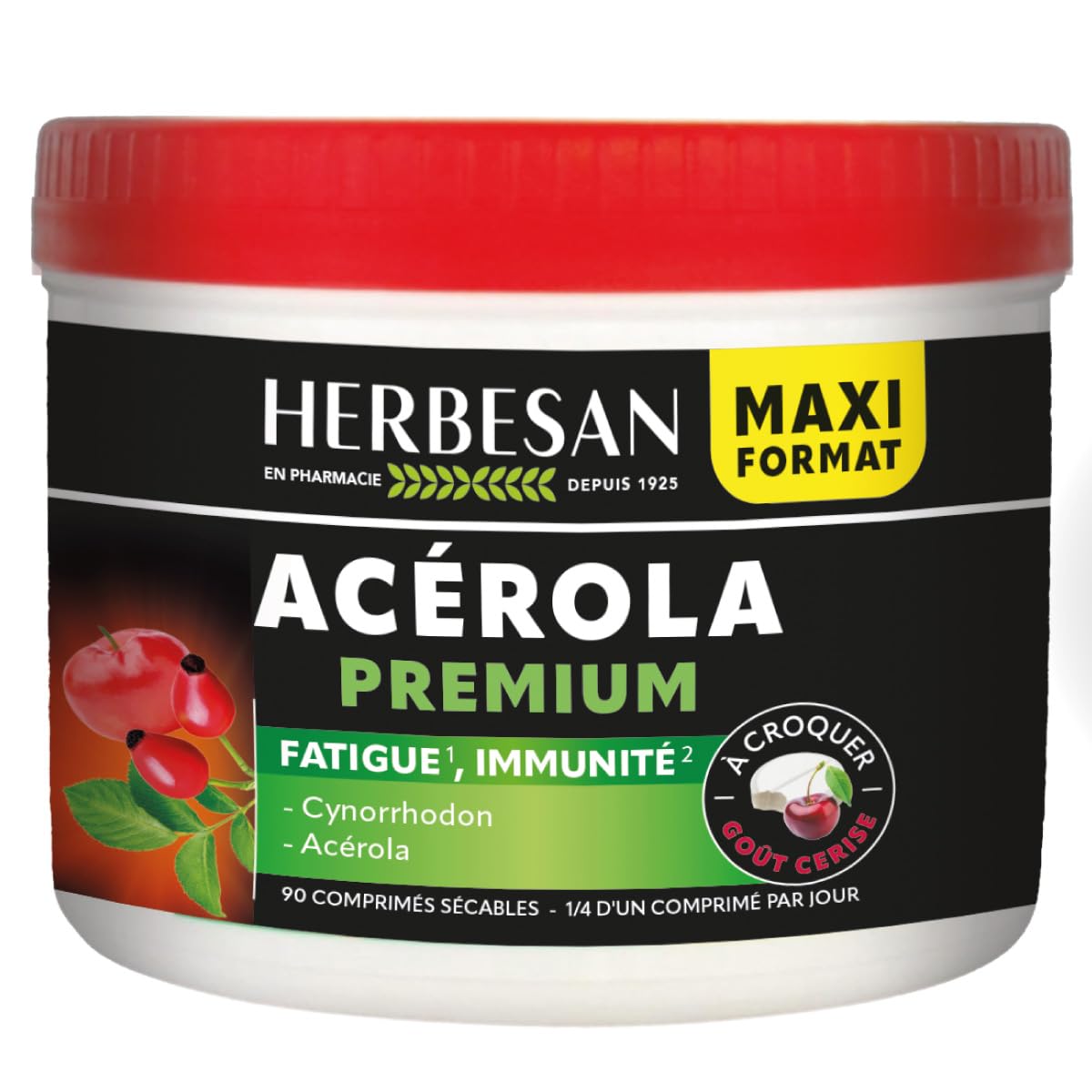Complément Alimentaire H&S Canneberge-Acerola Avec Vitamine C | Flacon De 56 G | Neuf | Pour L'immunité