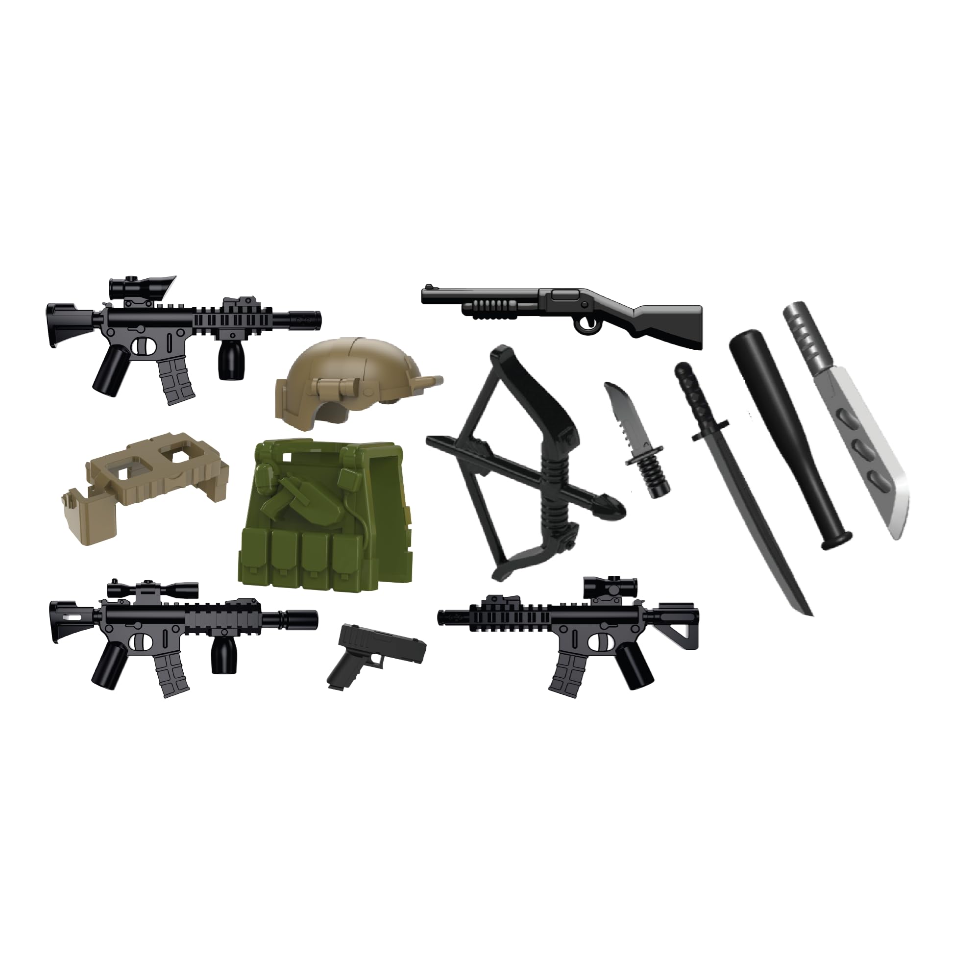 Battle Brick Battle Bag Zombie Emergency Weapons Pack Compatible with Lego® Minifigures-image-8