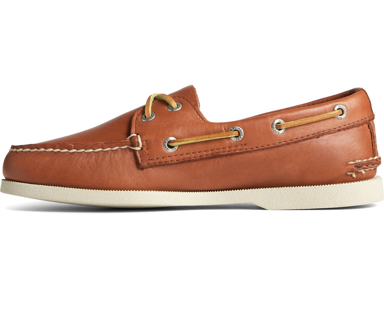 Sperry Mens Authentic Original 2-Eye Wide Leather Smooth Boat Shoe