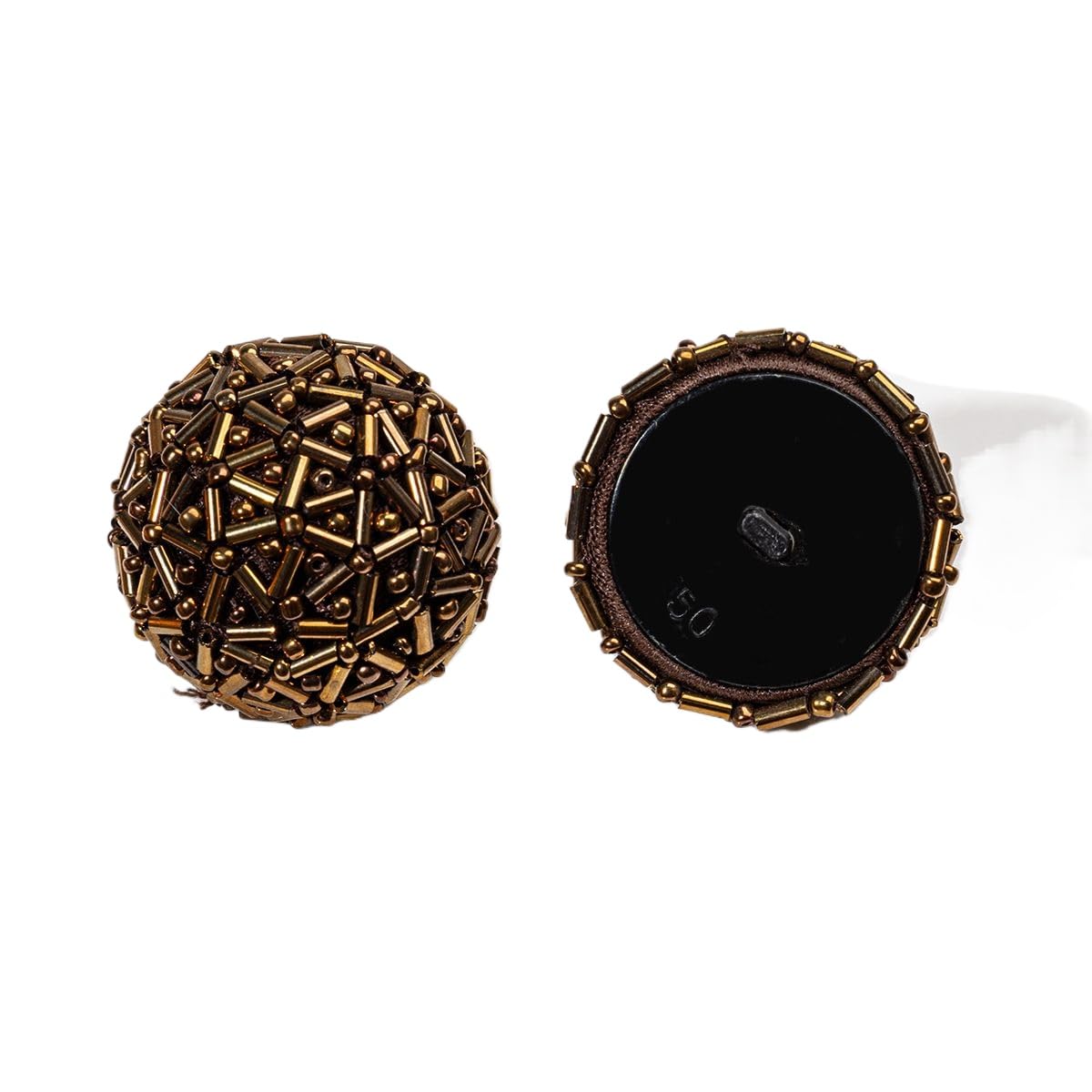 ROMDANTY Vintage Beaded Buttons Set, Large Embellished Pearl Decorative Sewing Buttons for Coats, Dresses, Sweaters, Cardigans, and Craft Projects