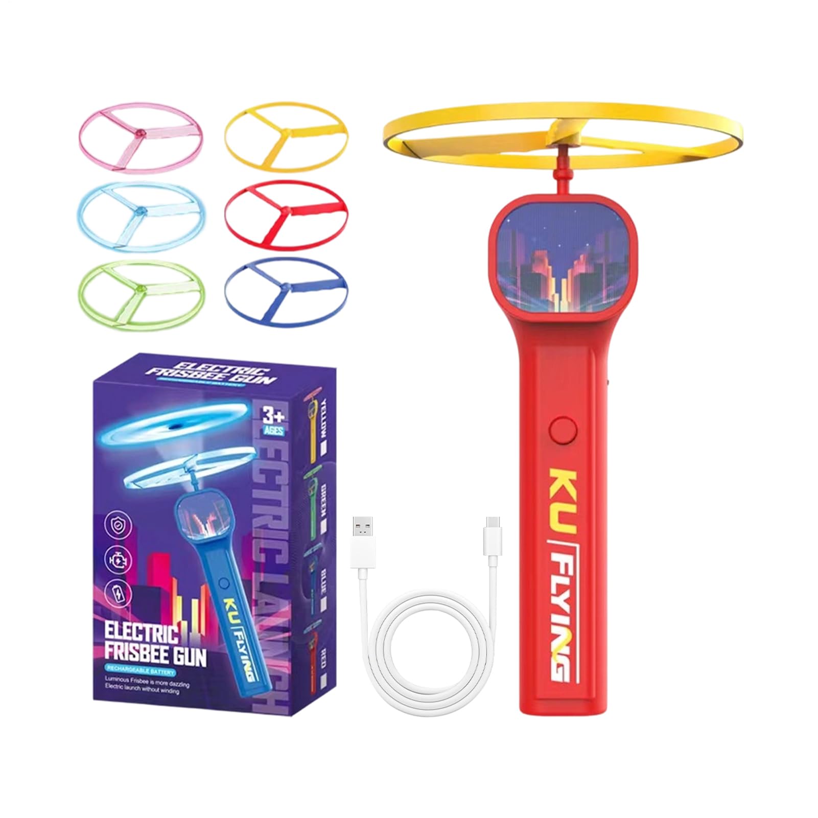 Cat Flying Disc Toy | Interactive Fetch Disc Launching Toy,Cat Training Flying Saucer | for Pet Training Behavior Development Owner Bonding Time Exercise Indoor Outdoor Yard Play