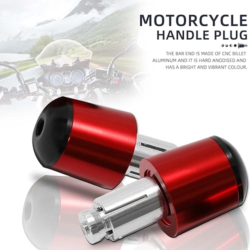 Miniatura 4 de JMTBNO Manijas universales de motocicleta de 78 pulgadas, 0.866 in, agarres de goma CNC compatibles con Honda Yamaha, Suzuki, Kawasaki, Dirt Bike