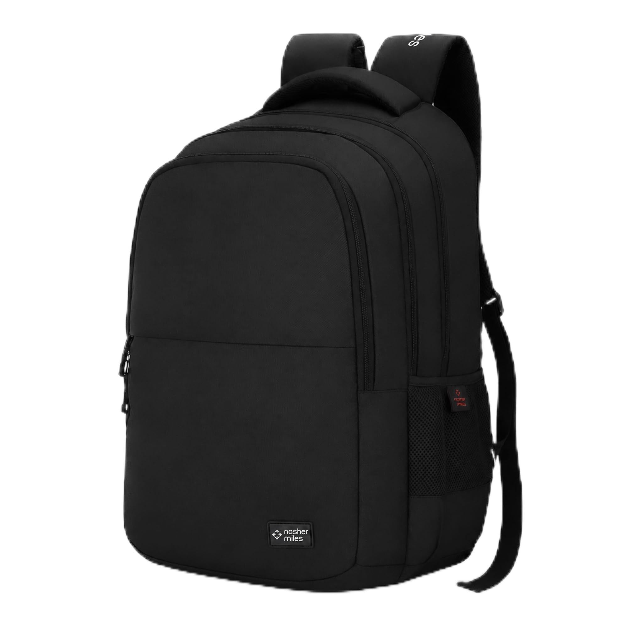 nasher miles Eclipse Laptop Backpack 33 Liters Polyester with Raincover | Front Organiser | Ideal for College, School, Office & Travel | Men, Women, Boys, Girls (Black)-picture-26