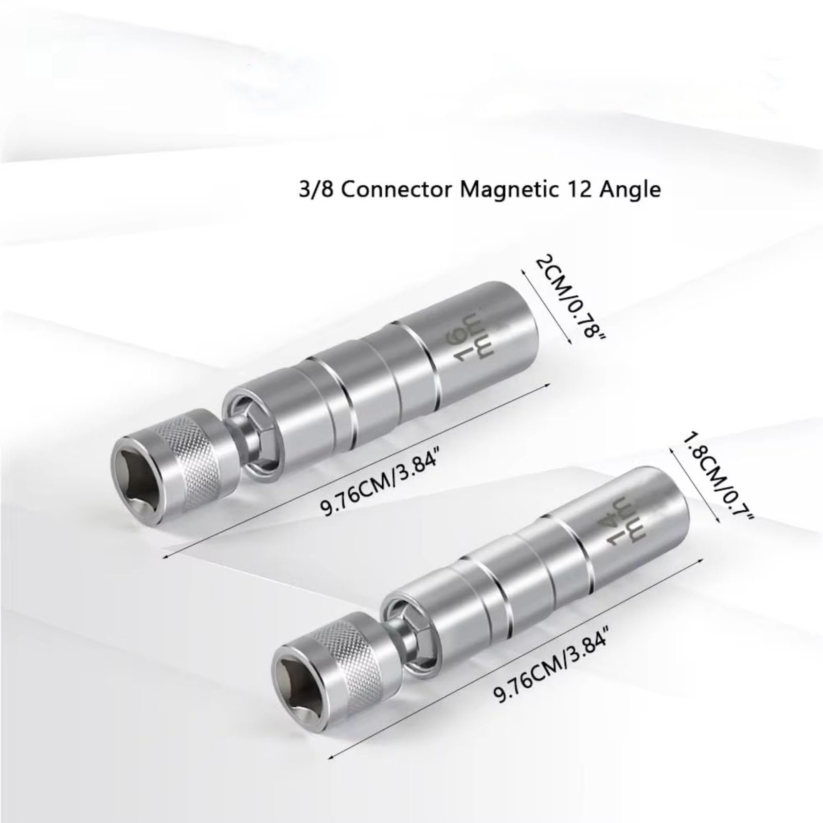Auto Sottile per Parete Girevole Magnetica per Presa Candela 3/8 Pollici unità 12 Punti Candele Strumento di Rimozione Chiave Auto Chiavi Le Candele