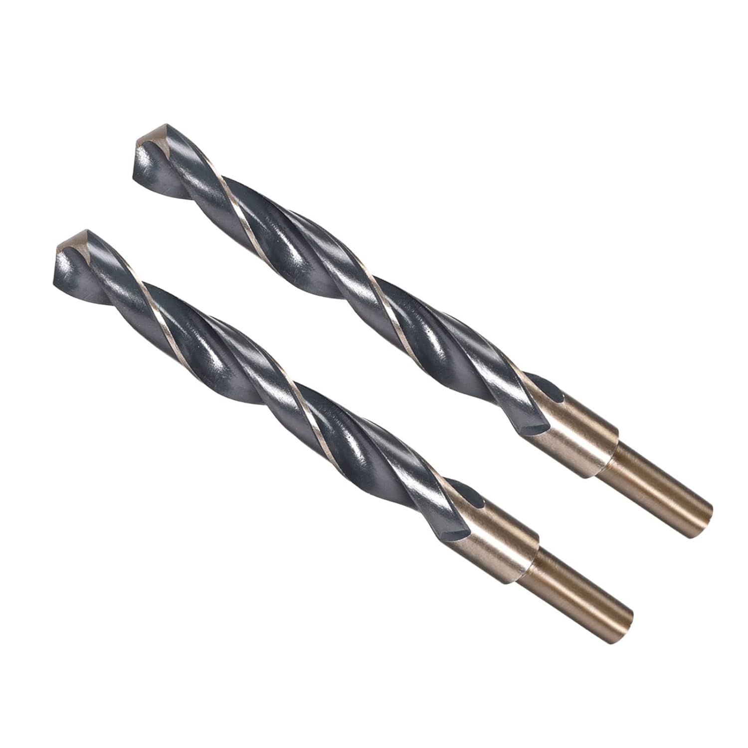 CoCud Twist Drill Bits, 14mm Cutting Edge, Titanium & Nitride Coated