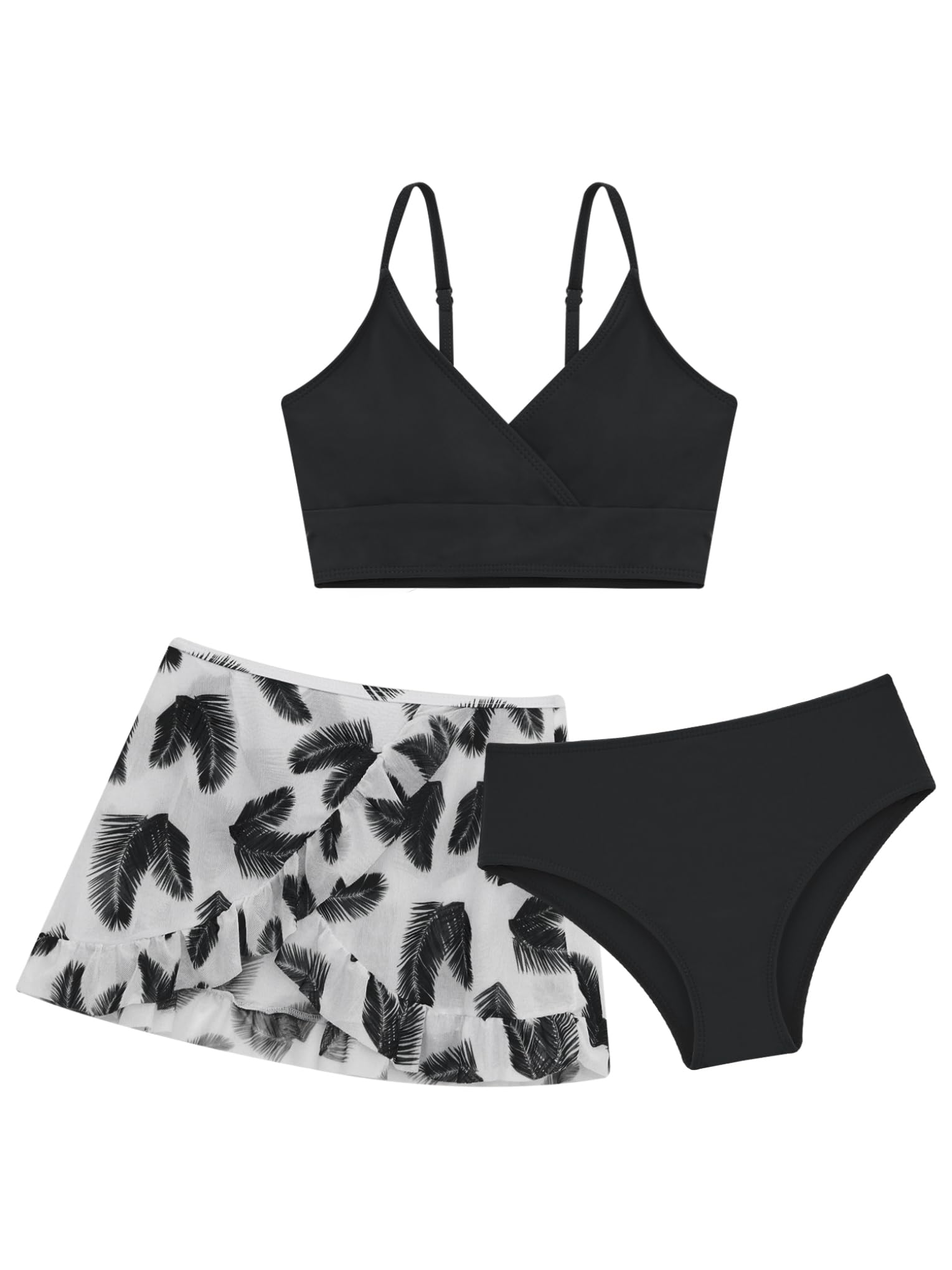 Nyeemya Conjunto de Bikini Bralette Niñas Trajes de Dos Piezas Bañador Volant Top Braguita Bragas de Bikini Ropa de Playa